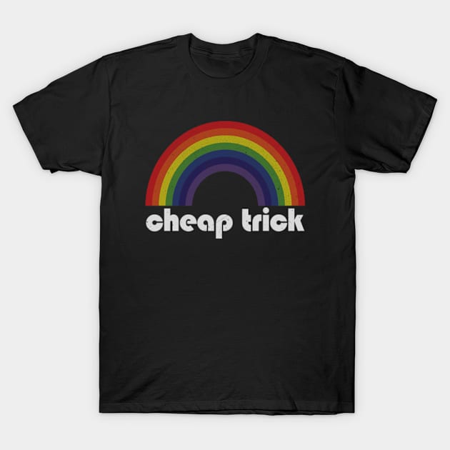 Cheap Trick - Rainbow Vintage T-Shirt by Arthadollar